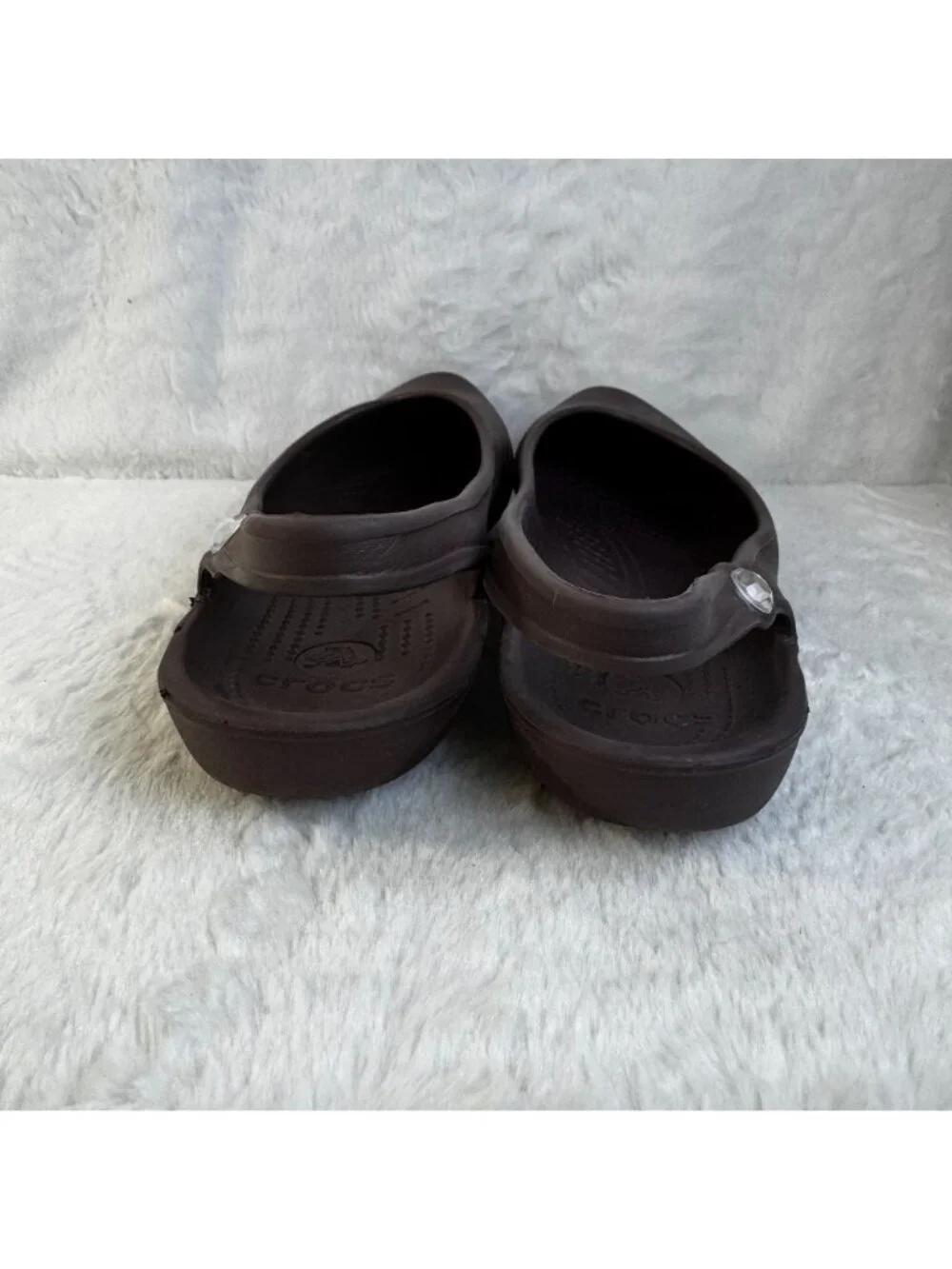 Crocs Olivia Rhinestone Ballet Flats Size 11 Women’s Brown Slip On Shoes